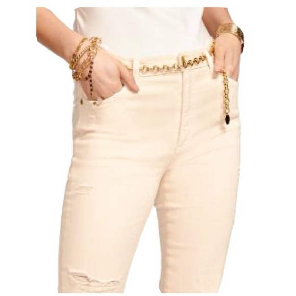 RAMY BROOK Adriana High-Waisted Ripped Jean In Linen Size 24 - Picture 3 of 7